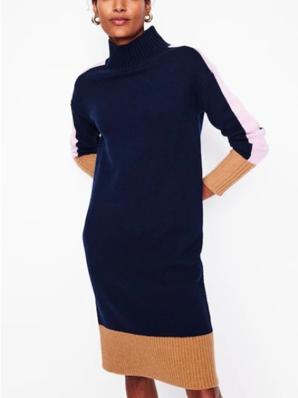 Boden Jessica Wool Colorblock Sweater Dress